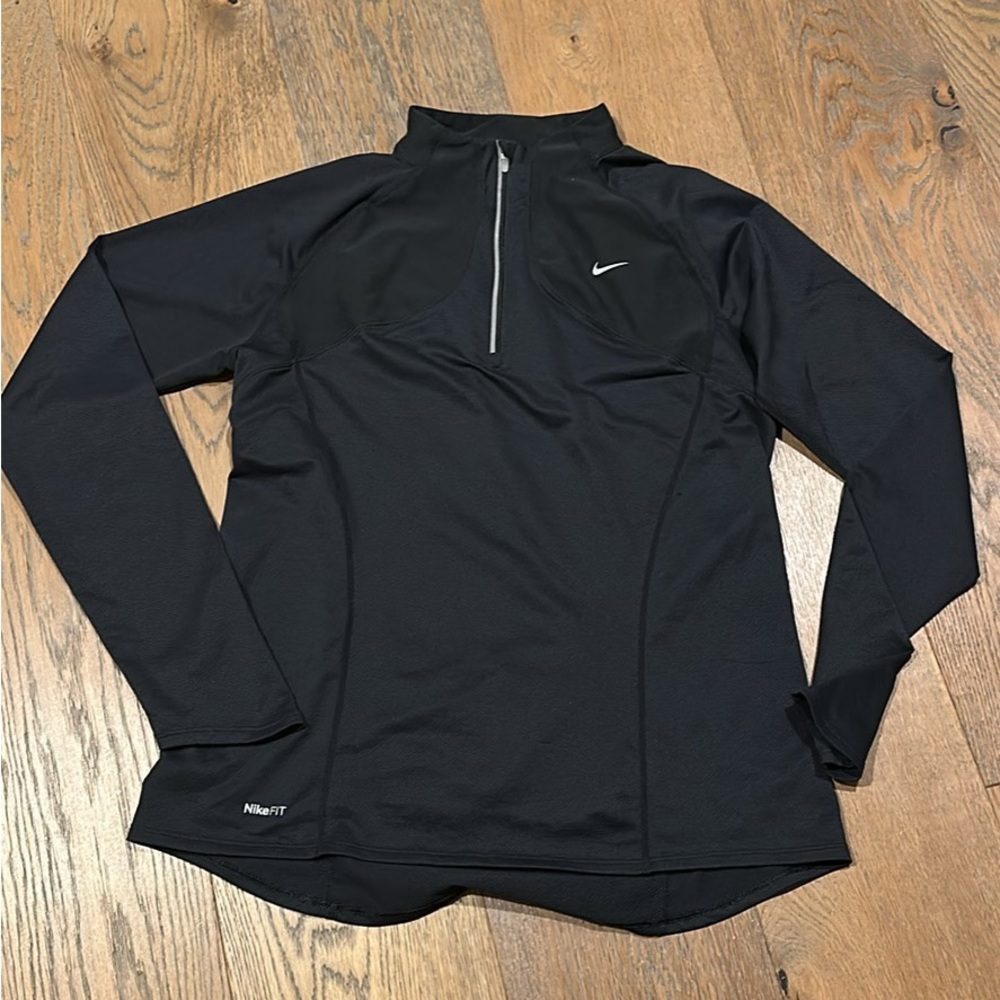 Nike Women's Black Half-Zip Dri Fit activewear